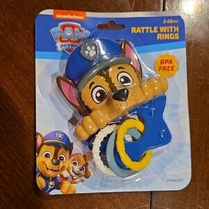 (J54) Paw Patrol Blue and Yellow Rattle Toy